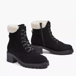 Black Lace-Up Hiker Boot
